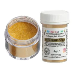 Purpurina Comestible Brillante Treasure Gold 4 gr - Sugarflair