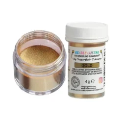 Purpurina Comestible Brillante Lustre Gold 4 gr - Sugarflair