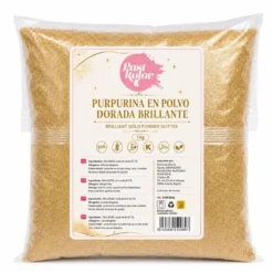 Purpurina Comestible en Polvo Dorada Brillante 1 Kg - Pastkolor