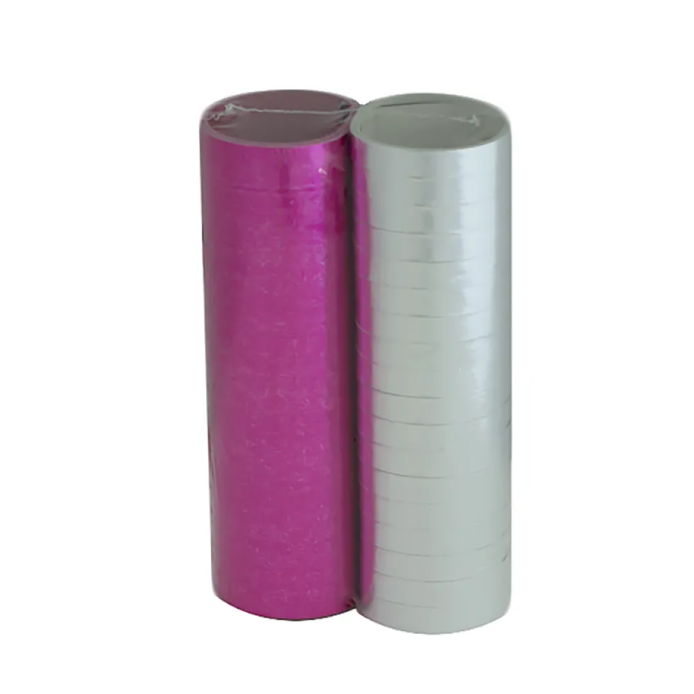 Serpentina Fucsia y Plata 2 Unidades
