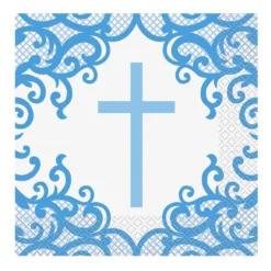 Servilletas de Papel Comunión Azul 16 ud