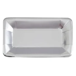 Set 8 Bandejas Plata Metalizado 23 cm
