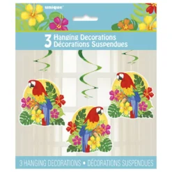 Set 3 Decoraciones Colgantes Loro Tropical