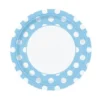 Set 8 Platos Lunares Azul y Blanco 22 cm