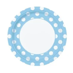 Set 8 Platos Lunares Azul y Blanco 22 cm
