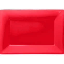 Set de 3 Bandejas Rojas 33 cm x 23 cm