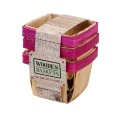 Set de 3 canastitas de madera para dulces