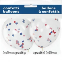 Set de 5 Globos con Confeti Estrellas 40 cm