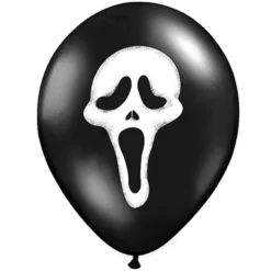 Set de 6 Globos Negros Scream