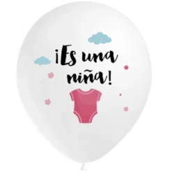 Set de 8 Globos Niña Babyshower