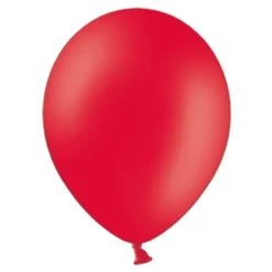 Set de 50 Globos Rojo Amapola Pastel 30 cm
