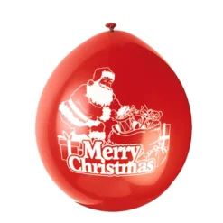 Set de 10 Globos Santa Claus 23cm