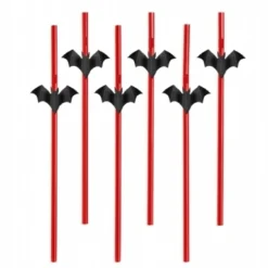 Set de 6 Pajitas Murciélago