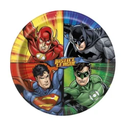 Set de 8 Platos de La Liga de la Justicia 22 cm