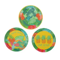 Set de 12 Platos para canapé Fiesta Tropical
