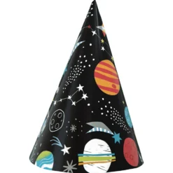 Set de 8 Sombreros Cono Espacio Estelar