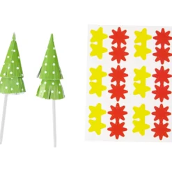 Set de 12 Toppers Árbol de Navidad