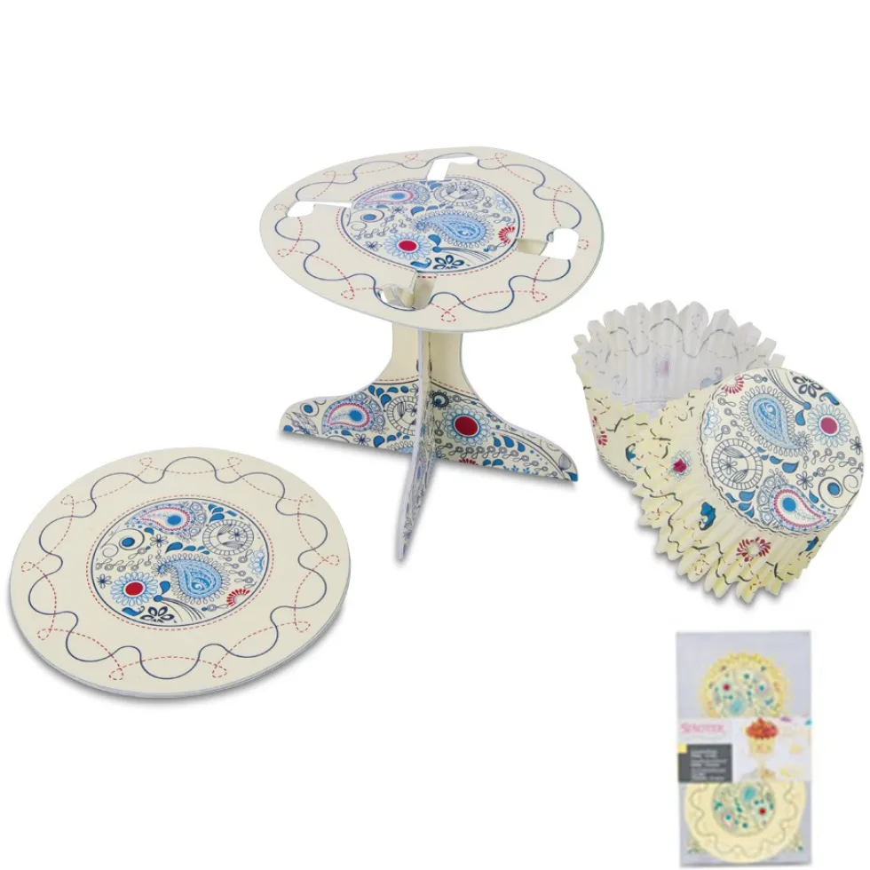 Set decoración de cupcakes Paisley