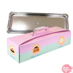 Set Bandeja Plateada + Caja para Brazo de Gitano - 45,5 x 14 cm