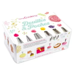Set Boquillas + Mangas Pasteleras 14 ud - Scrapcooking