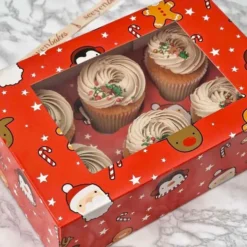 Set 2 Cajas Para 6 Cupcakes Simply Making - Personajes Navidad