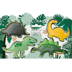 Set Cortadores para Galletas Dinosaurio 4 ud - Scrapcooking