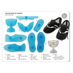 Set cortadores para zapatilla de futbol y trofeo JEM