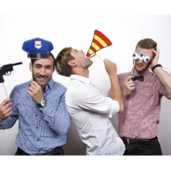 Set de 4 Accesorios para Photocall Oficial de Policía