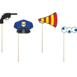 Set de 4 Accesorios para Photocall Oficial de Policía