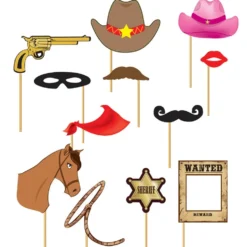 Set de 12 Accesorios para Photocall Cowboy