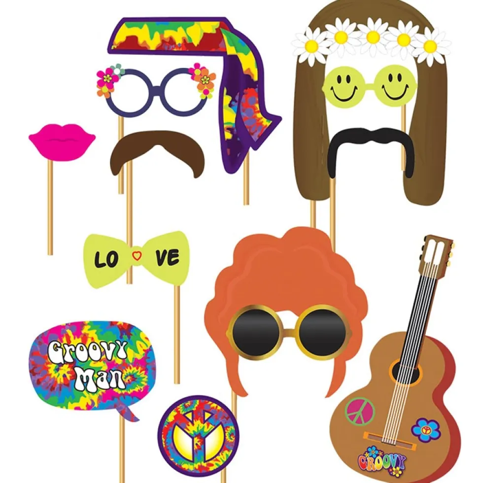 Set de 12 Accesorios para Photocall Hippie