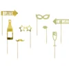 Set 8 Decoraciones Photocall Party Gold