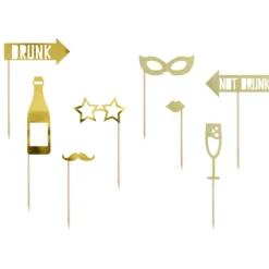 Set 8 Decoraciones Photocall Party Gold