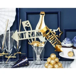 Set 8 Decoraciones Photocall Party Gold