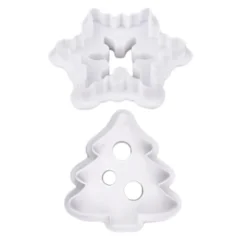 Set de 2 cortadores abeto y copo de nieve