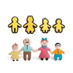 Set de 4 cortadores con texturizador familia Jengibre