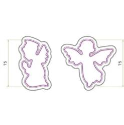 Set de 2 cortadores de galletas ángel