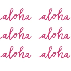 Set de 6 Decoraciones Aloha 12cm