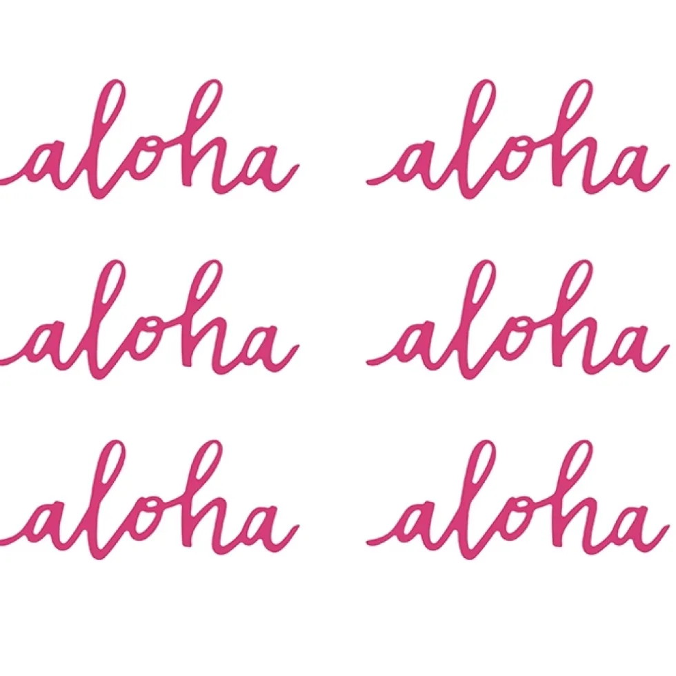 Set de 6 Decoraciones Aloha 12cm