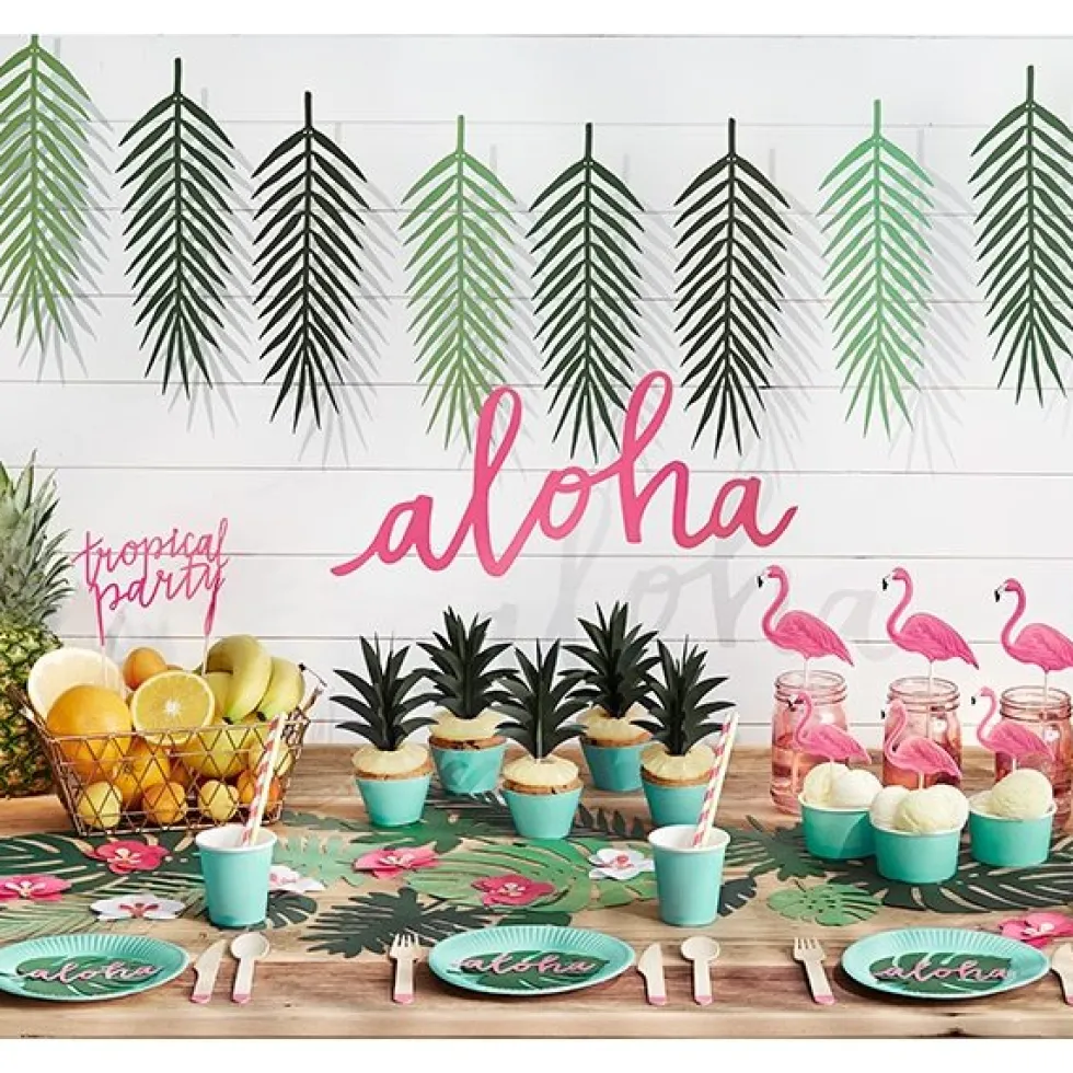 Set de 6 Decoraciones Aloha 12cm