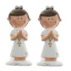 Set de 2 Figuras Niña Rezando 7 cm