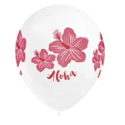 Set de 8 Globos Aloha Rojo Rosado