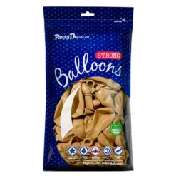Set de 100 Globos metalizados Dorados 23 cm