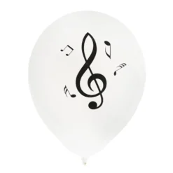 Set de 8 Globos Notas Musicales 23 cm