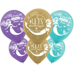 Set de 6 Globos Sirena