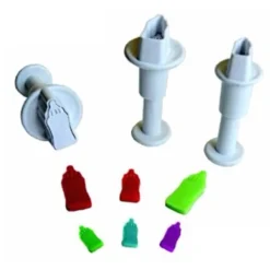 Set de 3 Mini Cortadores con Expulsor Biberón