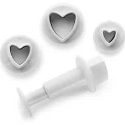 Set de 3 Mini Cortadores con Expulsor Corazones