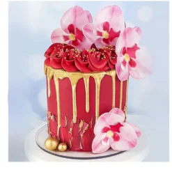 Set de 10 Orquídeas de Oblea Rosas 8 cm