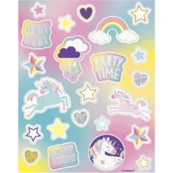 Set de 92 Pegatinas Unicornio