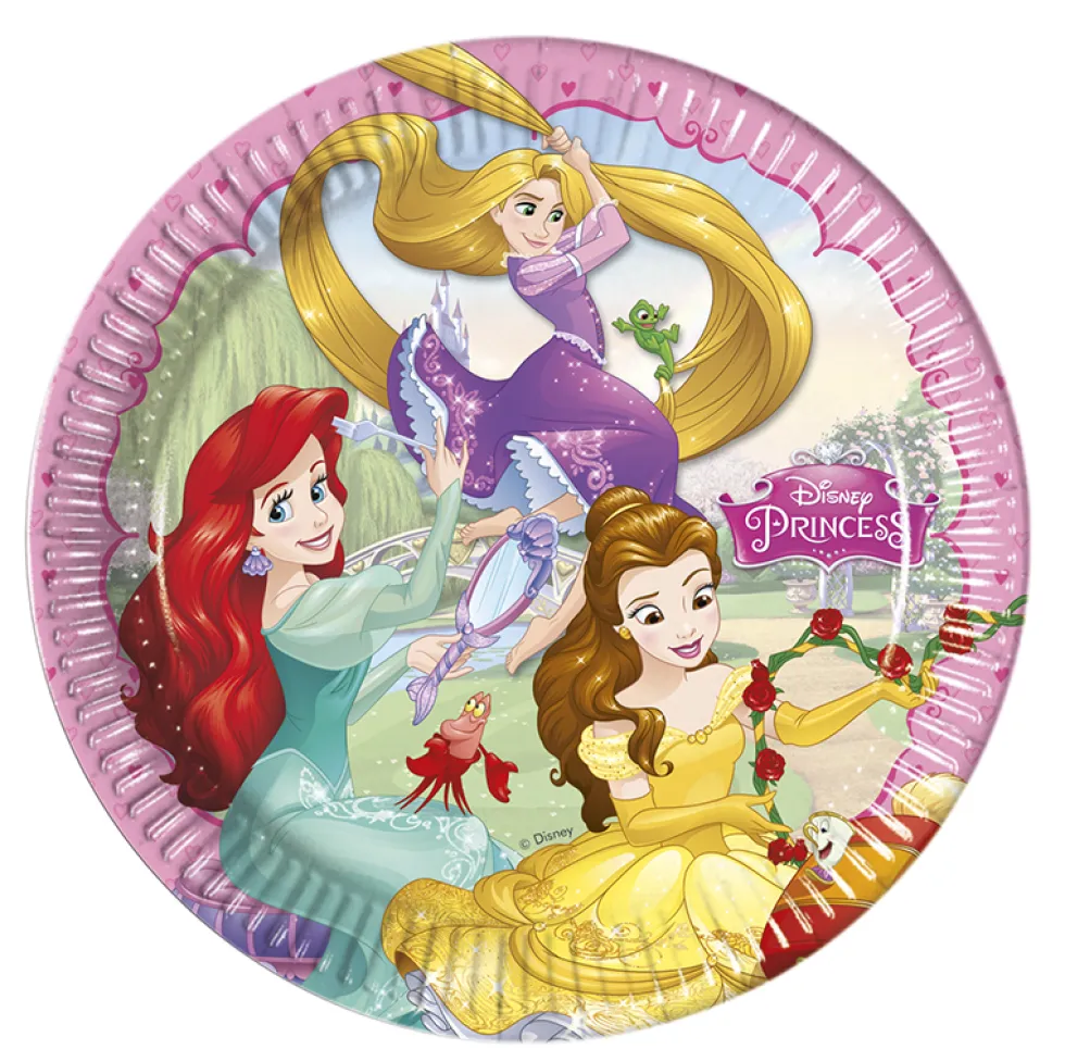 Set de 8 Platos Princesas Disney 23 cm